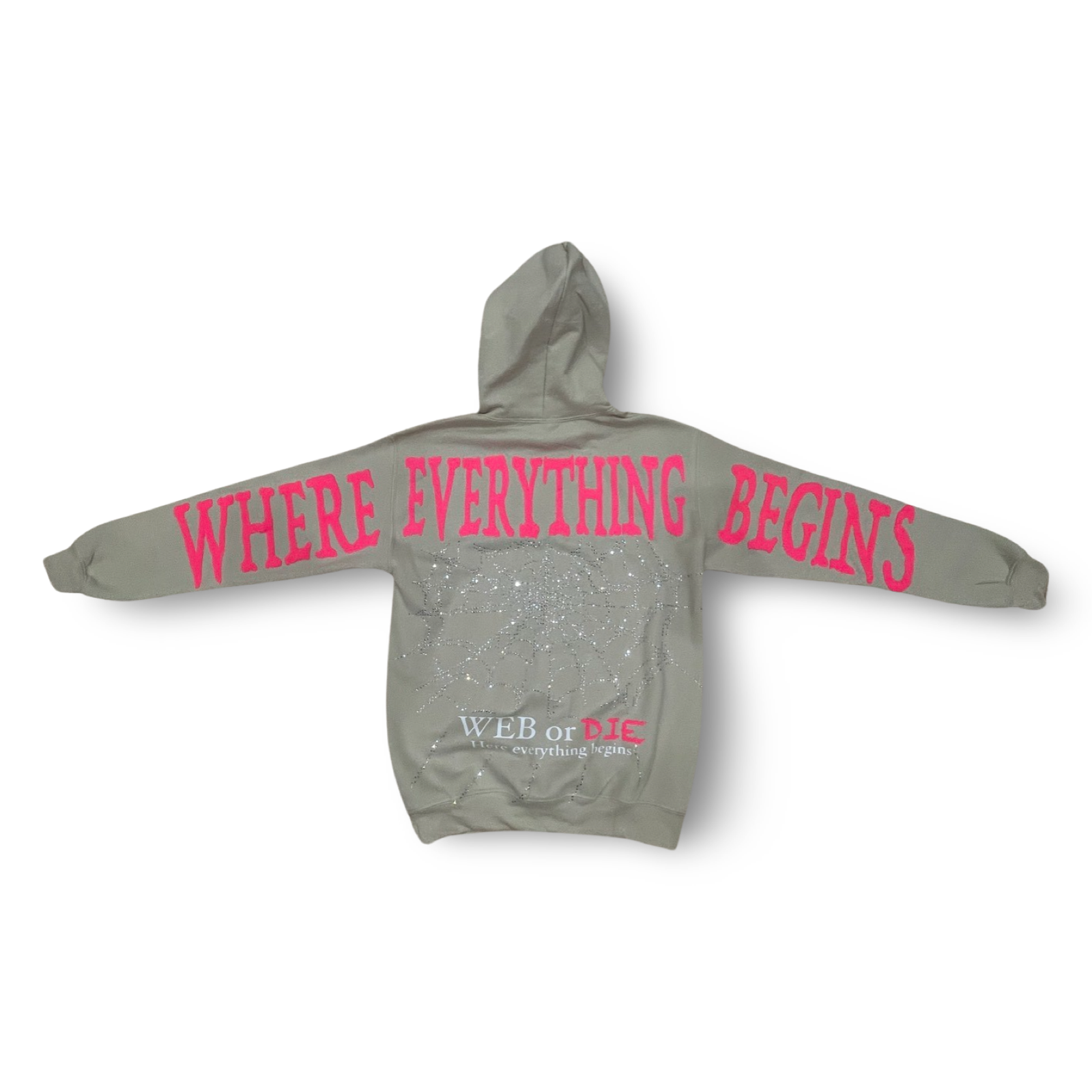 WEB or Die Hoodie V.2 'Beige & Pink'