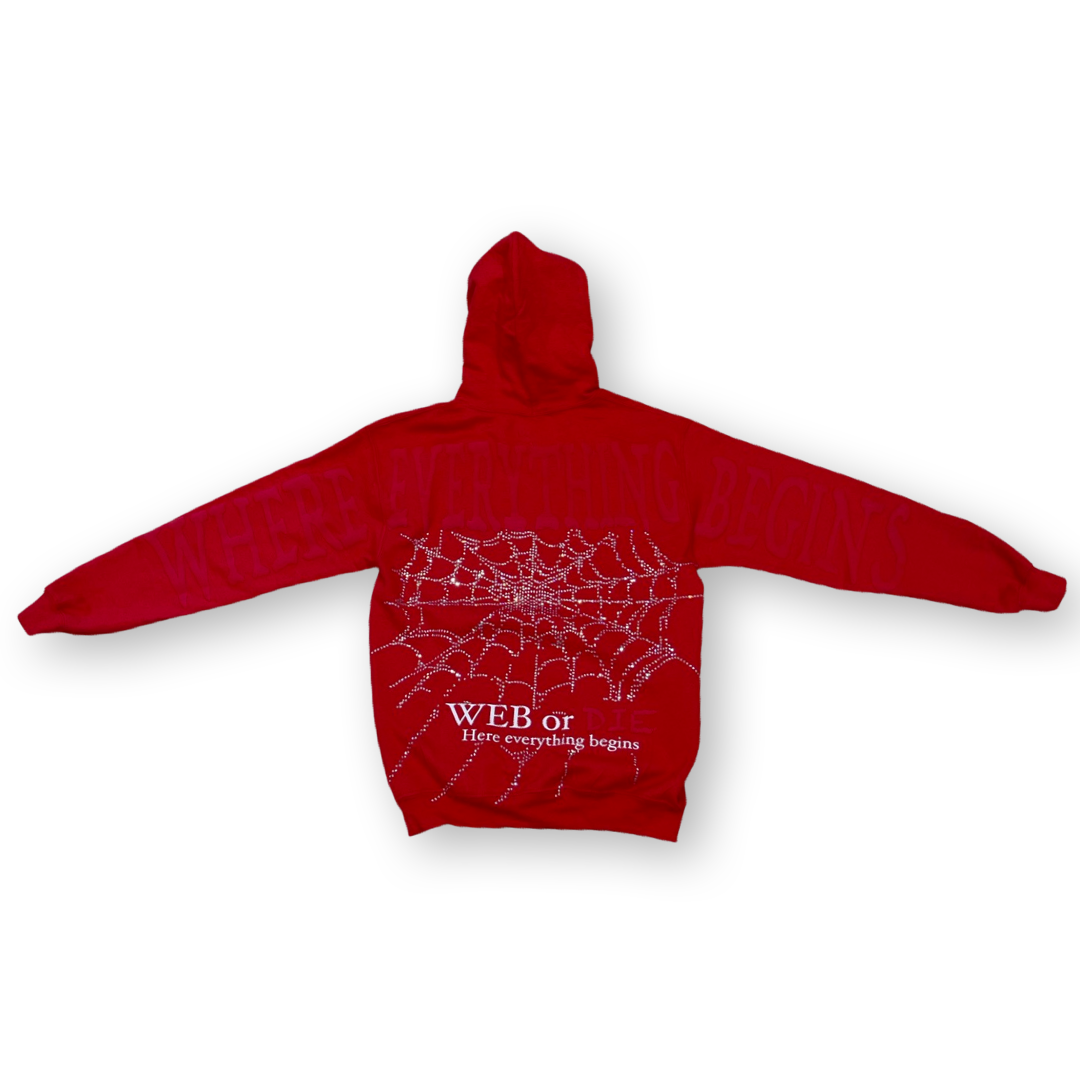 WEB or Die Hoodie V.2 'Widow Red'