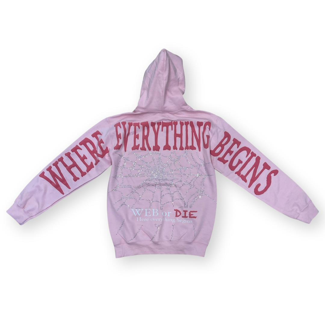 WEB or Die Hoodie V.2 'Light Pink'