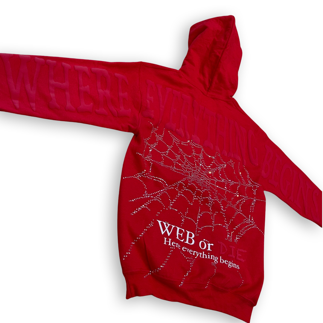 WEB or Die Hoodie V.2 'Widow Red'